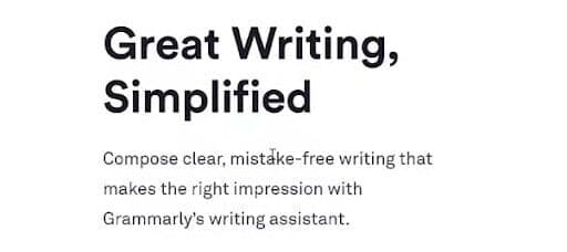 Grammarly headline