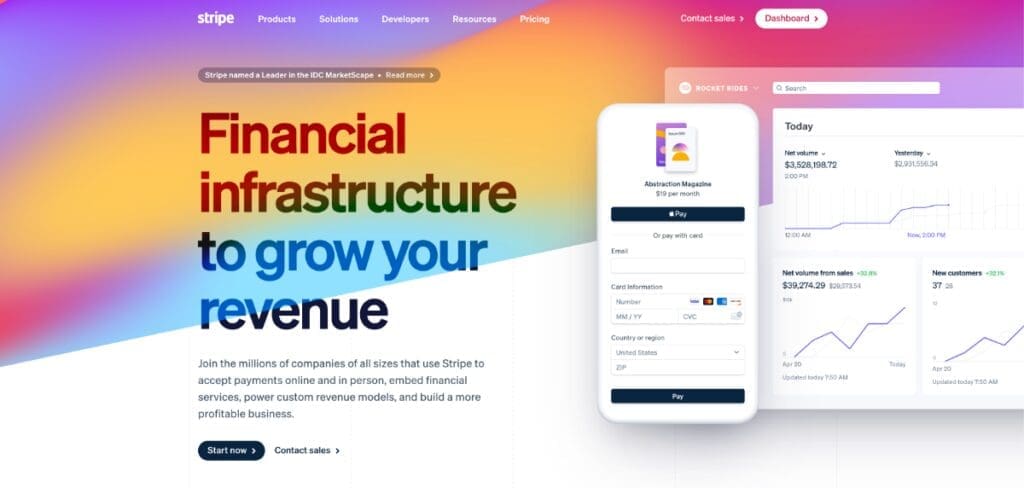 Stripe screenshot